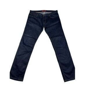 Hugo Boss Mens Dark Wash Straight Leg Denim Jeans Blue Size 38 X 32